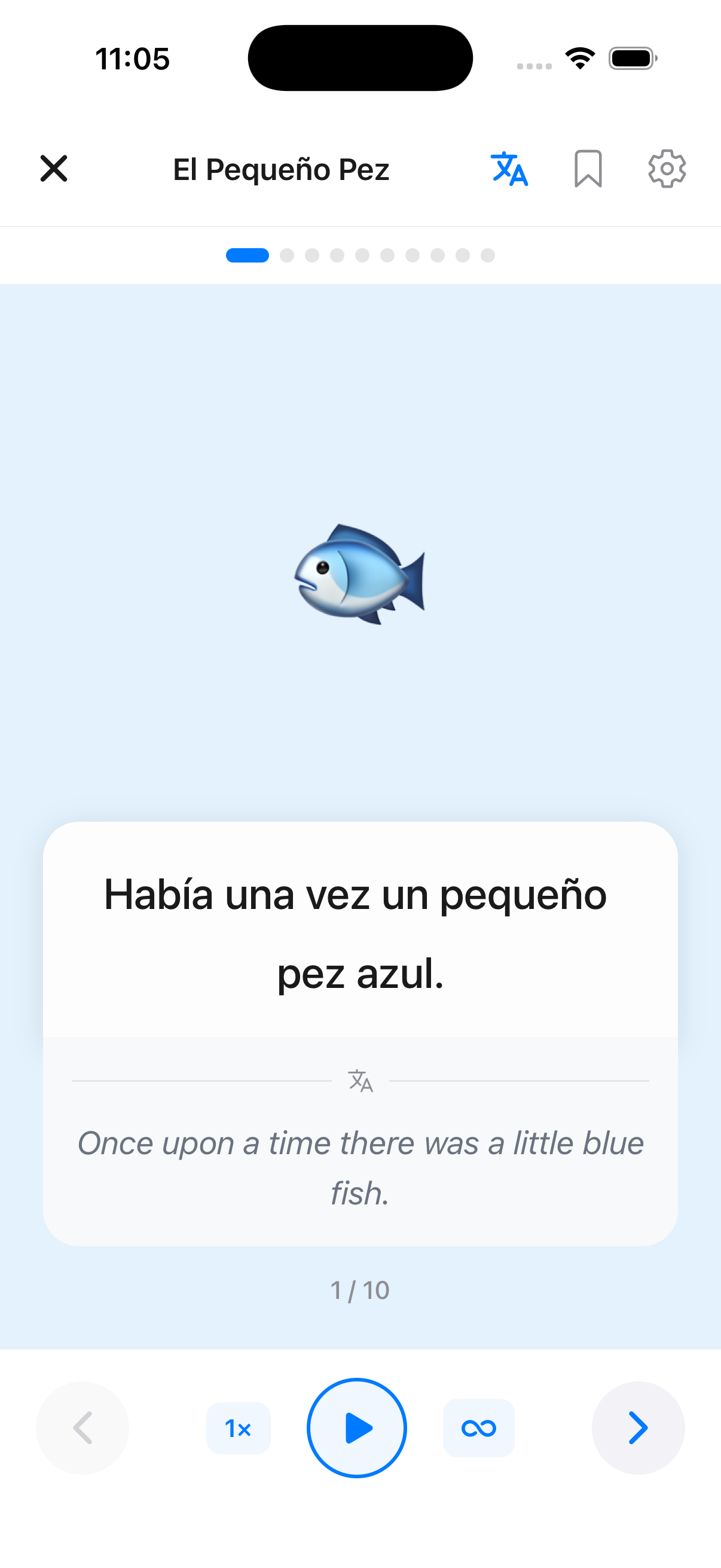 Bilingual picture book reader