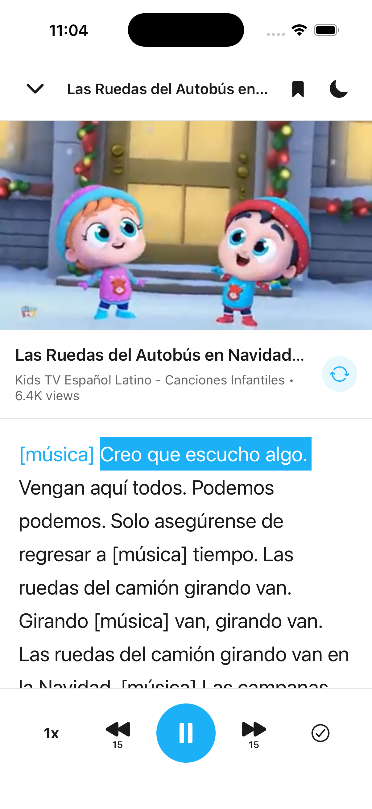 Video player with interactive subtitles